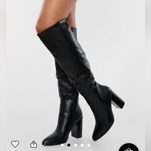 Black knee high boots